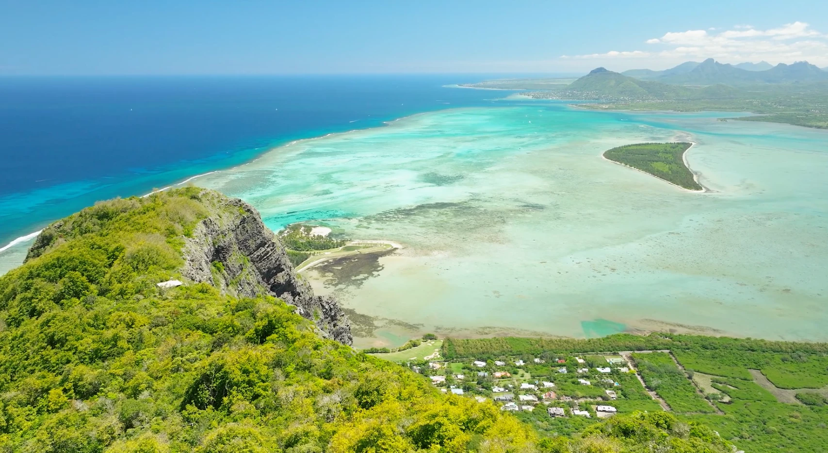 Mauritius view over the island